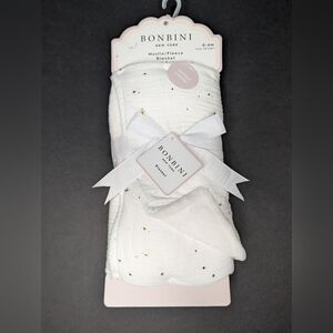Bonbini White Muslin Fleece Blanket